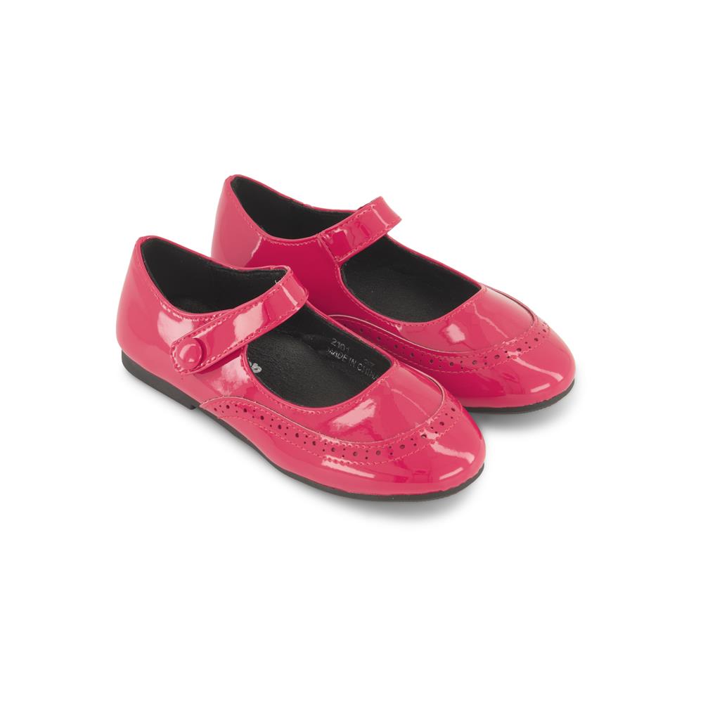 נעל בובה מבריקה עם חיתוך קדמי